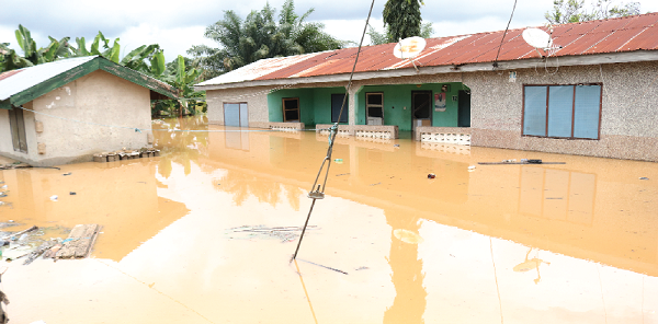 File Photo: A house that has been flooded after a rainfall