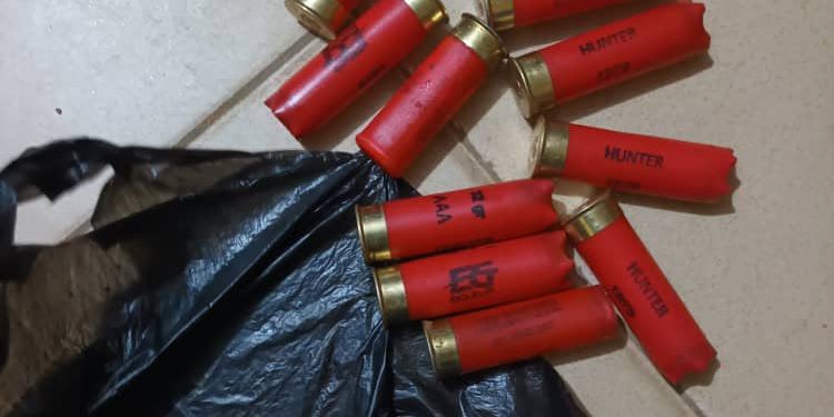 Some of the cartridges recovered by the police.