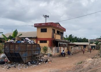 One of the public toilet facilities that has remained closed in the Ho Municipality.