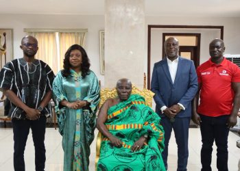 The Telecel Ghana delegation, led by CEO, Ing. Patricia Obo-Nai paid a courtesy call on the Okyenhene, Osagyefo Amoatia Ofori Panin.