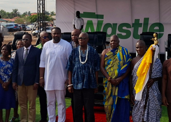 John Setor Dumelo, Deputy Minister of Food and Agriculture [in white attire], with other participants