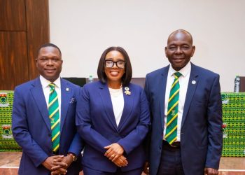 Dr. Ellen Ohene-Afoakwa, [middle], newly elected  Chartered Institute of Bankers (CIB) Ghana President