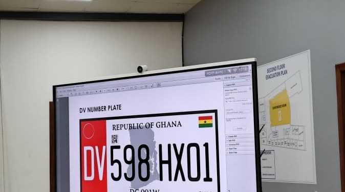 Sample of the new number plates