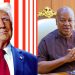 US President Donald J. Trump (left) and Ghana President John Dramani Mahama (right)
