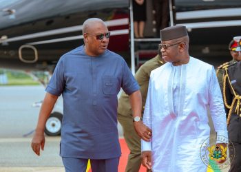 President John Dramani Mahama [left],