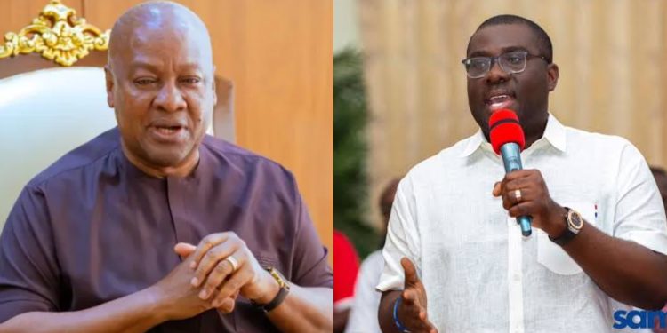 President John Dramani Mahama (left) and Sammi Awuku (right)