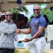 David Johnson, Director, External Relations and Communications at Newmont (right), handing over the equipment to Prof. Gordon Abeka Nkrumah (left), Hospital Management Committee Chair of the University of Ghana Health Services.