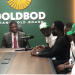 Award-winning Ghanaian dancehall artiste Shatta Wale and his team, including rapper Medikal [right], with the Chief Executive Officer of the Ghana Gold Board, Sammy Gyamfi, and his team [left].