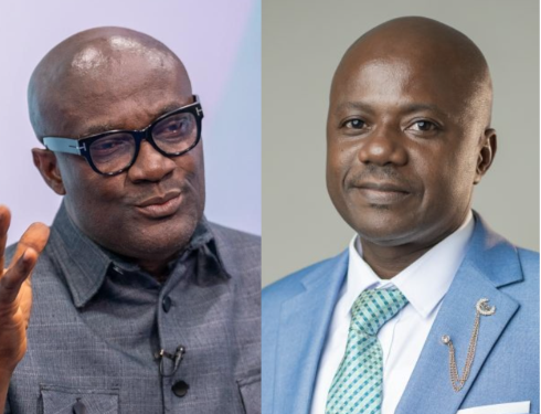 President of the Ghana Union of Traders’ Association (GUTA), Clement Boateng(left) Professor George Agyei
Director General Ghana Standards Authority (right)