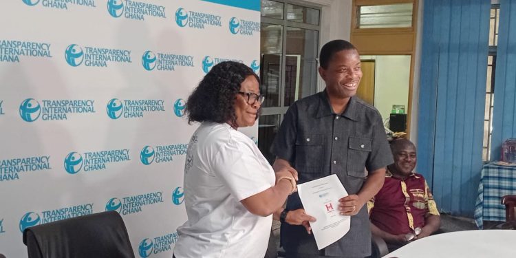 Transparency International Ghana and Honour Ghana, Executive Director Mary Awelana Addah [left]