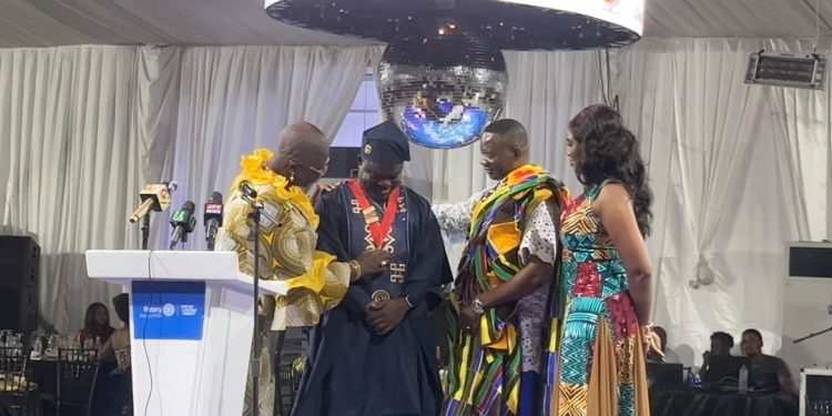 Inauguration ceremony for Jack Andrews Dotsey, PhD, as District Governor, and Kingdom Kededor Avisseh as District Rotaract Representative.