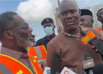 Municipal Chief Executive for Weija-Gbawe, Felix Odartey Lamptey [right]