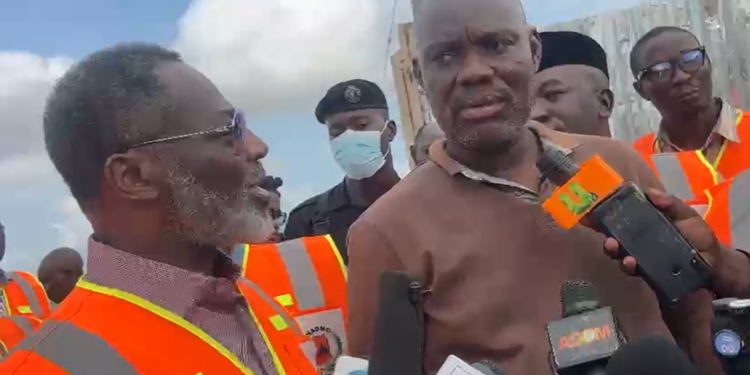 Municipal Chief Executive for Weija-Gbawe, Felix Odartey Lamptey [right]